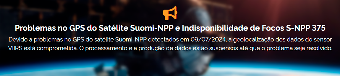 Problema de localização e indisponibilidade dos focos S-NPP 375