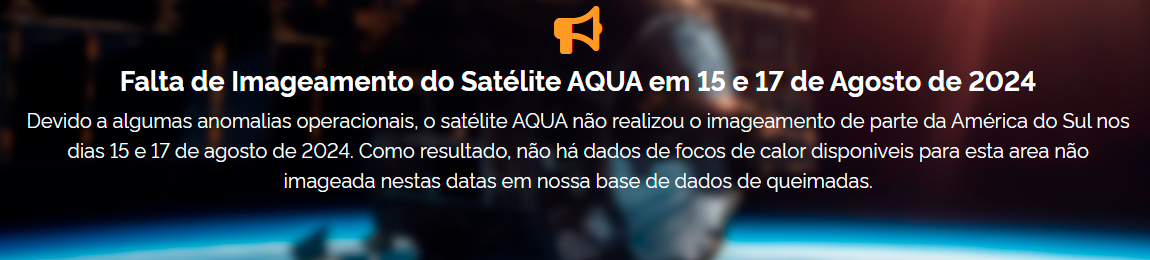 Problema de localização e indisponibilidade dos focos S-NPP 375